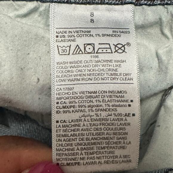 Old Navy Jeans Women’s 8 Medium Wash Distressed Boyfriend Straight Raw Hem - Picture 4 of 8